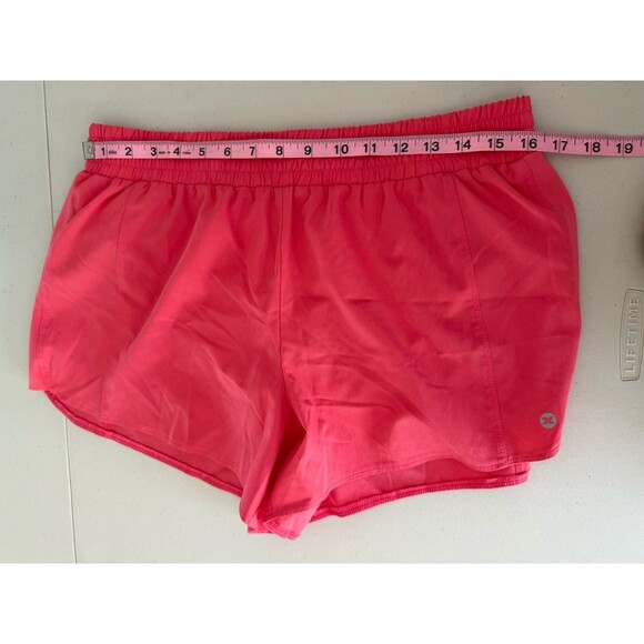 RBX Athletic Running Shorts Women Size L Pink Pull On Built-in Underwear - Picture 4 of 11